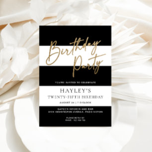 Invitación Con Relieve Metalizado Invitación al Relieve metalizado de cumpleaños de 