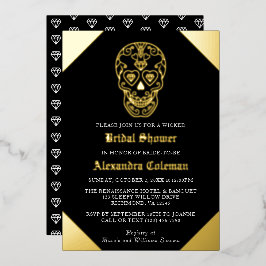 Invitación Con Relieve Metalizado Invitación al Relieve metalizado de ducha de novia