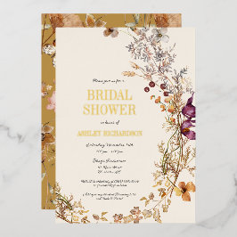 Invitación Con Relieve Metalizado Invitación al Relieve metalizado de ducha de novia