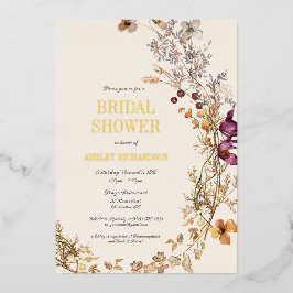 Invitación Con Relieve Metalizado Invitación al Relieve metalizado de ducha de novia