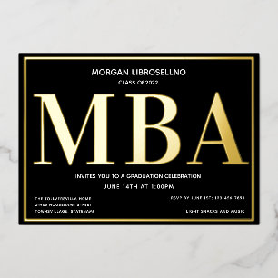 Invitación Con Relieve Metalizado Invitación al Relieve metalizado de graduación de