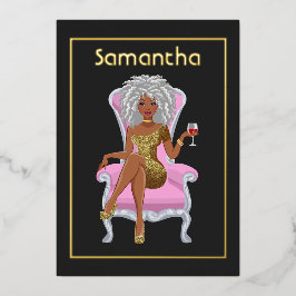 Invitación Con Relieve Metalizado Invitación al Relieve metalizado de la fiesta de c