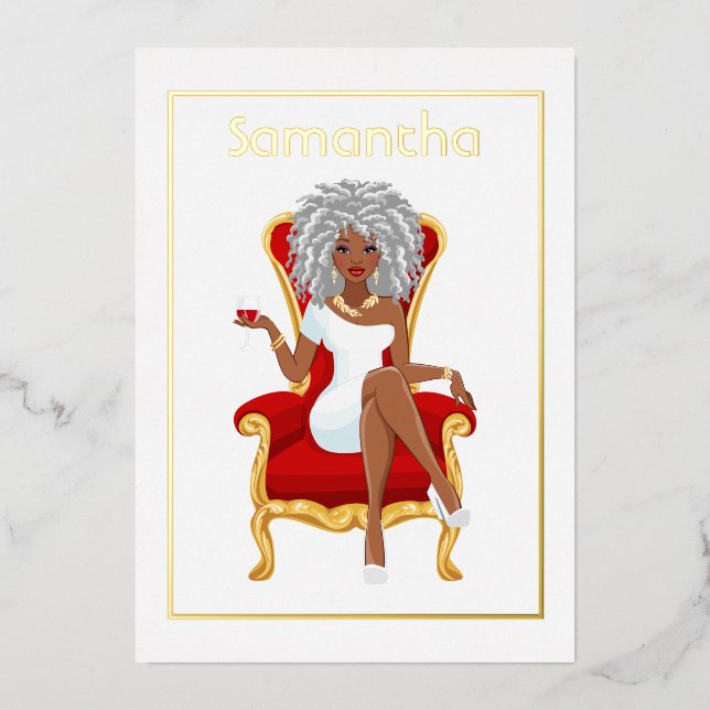 Invitación Con Relieve Metalizado Invitación al Relieve metalizado de la fiesta de c (Anverso)