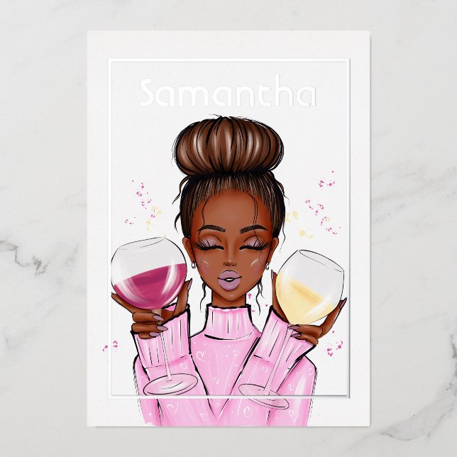 Invitación Con Relieve Metalizado Invitación al Relieve metalizado de la fiesta de c (Anverso)