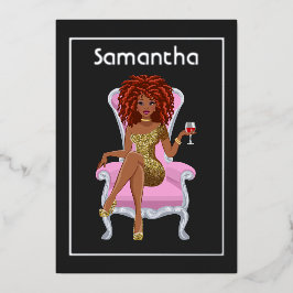 Invitación Con Relieve Metalizado Invitación al Relieve metalizado de la fiesta de c