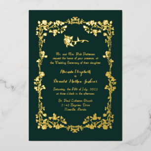 Invitación Con Relieve Metalizado Invitación al Relieve metalizado de la frontera de