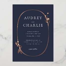 Invitación Con Relieve Metalizado Invitación al Relieve metalizado de la guirnalda d