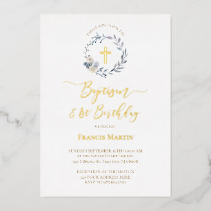 Invitación Con Relieve Metalizado invitación al Relieve metalizado del bautismo de l
