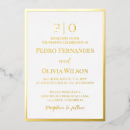 Invitación Con Relieve Metalizado Invitación al Relieve metalizado del boda del marc