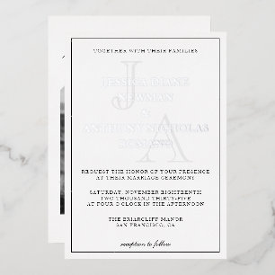 Invitación Con Relieve Metalizado Invitación al Relieve metalizado del Boda fotográf