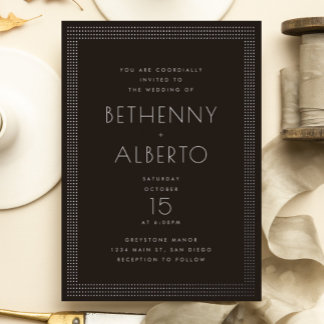 Invitación Con Relieve Metalizado Invitación al Relieve metalizado del Boda Rock Dec