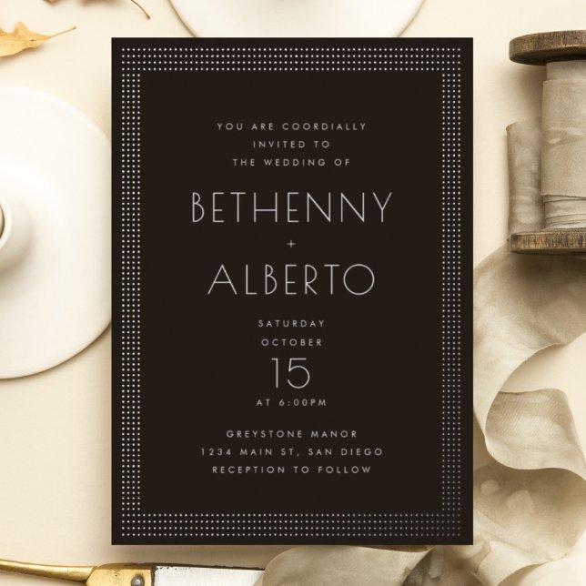 Invitación Con Relieve Metalizado Invitación al Relieve metalizado del Boda Rock Dec (Subido por el creador)