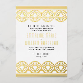 Invitación Con Relieve Metalizado Invitación al Relieve metalizado dorado blanco del