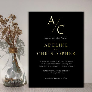 Invitación Con Relieve Metalizado Invitación al Relieve metalizado dorado blanco neg