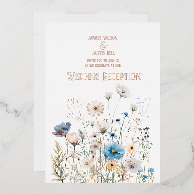 Invitación Con Relieve Metalizado Invitación al Relieve metalizado dorado de Rosa de (Sobre)