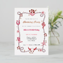 Invitación Con Relieve Metalizado Invitación de cumpleaños a Relieve metalizado de C