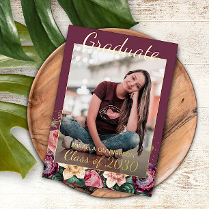 Invitación Con Relieve Metalizado Invitación de graduación de Relieve metalizado dor