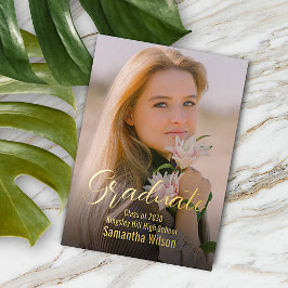 Invitación Con Relieve Metalizado Invitación de graduación de Relieve metalizado dor