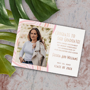 Invitación Con Relieve Metalizado Invitación de graduación de Relieve metalizado dor