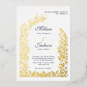 Invitación Con Relieve Metalizado Invitación de Relieve metalizado de diseño de Boda