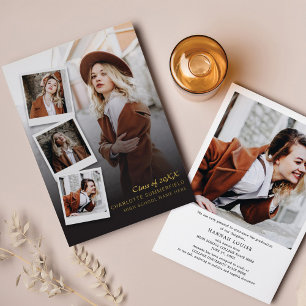 Invitación Con Relieve Metalizado Invitación de Relieve metalizado dorado de fotos d