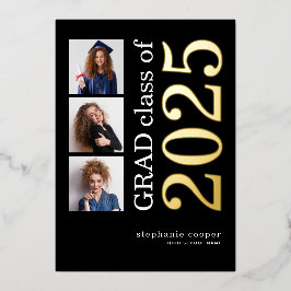 Invitación Con Relieve Metalizado invitación de Relieve metalizado dorado real de 3 