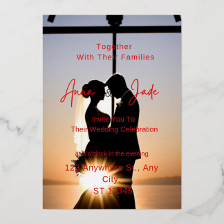 Invitación Con Relieve Metalizado Invitación especial al Relieve metalizado