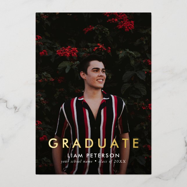 Invitación Con Relieve Metalizado Invitación mínima moderna de Relieve metalizado de (Anverso)