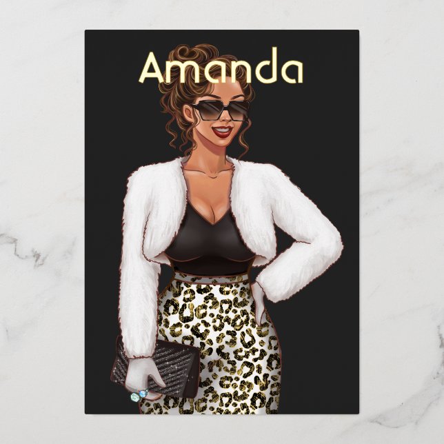 Invitación Con Relieve Metalizado Invitati, Relieve metalizado de la fiesta de cumpl (Anverso)