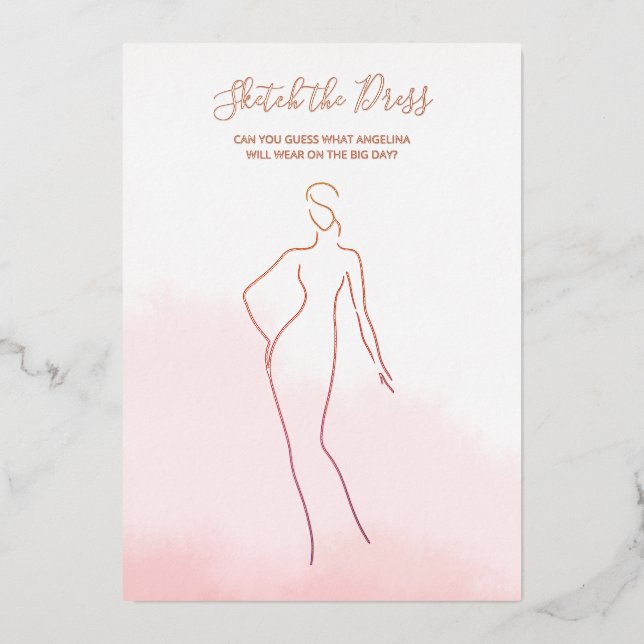 Invitación Con Relieve Metalizado Juego de cartas de papel de aluminio para una desp (Anverso)