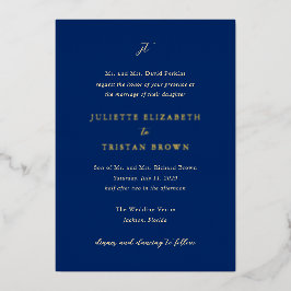 Invitación Con Relieve Metalizado Juliette Elegant Wedding