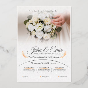 INVITACIÓN CON RELIEVE METALIZADO LA CELEBRACIÓN DE LA BODA
