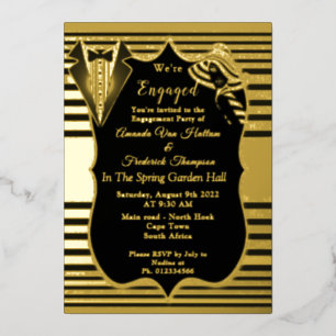 Invitación Con Relieve Metalizado La gran inspiración de Gatsby