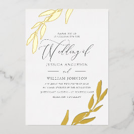 Invitación Con Relieve Metalizado La hoja de Relieve metalizado con presión dorada e