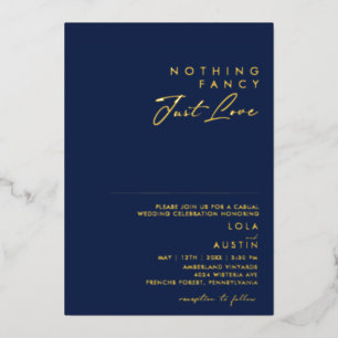 Invitación Con Relieve Metalizado La Marina Moderna Y El Oro Nada Más Que Amar A La 