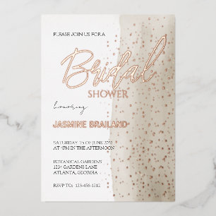 Invitación Con Relieve Metalizado Lágrima de agua neutra Lágrima de ducha de novia