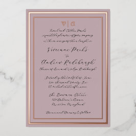 Invitación Con Relieve Metalizado Lavanda de estilo elegante