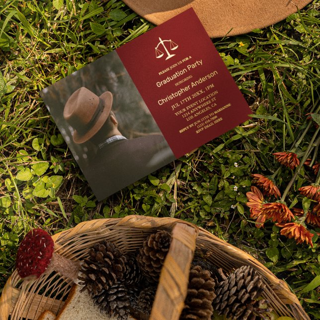 Invitación Con Relieve Metalizado Legal Professional Graduation Party (Subido por el creador)