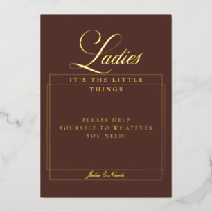 Invitación Con Relieve Metalizado Letrero de cesta de baño para damas de chocolate c