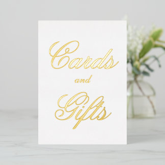Invitación Con Relieve Metalizado Letrero de Mesa con Hojas de Papel y Regalos en Ho