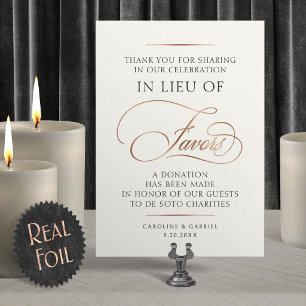 Invitación Con Relieve Metalizado Letrero de Mesa de Regalos de Bodas Donación de Fa