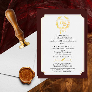 Invitación Con Relieve Metalizado Licenciatura en Ciencias - Grado Universitario de