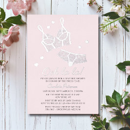 Invitación Con Relieve Metalizado Lingerie Bridal Shower Panty Bachelorette Party