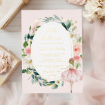 Invitación Con Relieve Metalizado Little Ballerina Gold Butterfly Kids Cumpleaños<br><div class="desc">Más invitaciones de cumpleaños de Bonito en la Pequeña Tienda Bayleigh!</div>