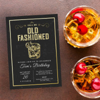 Llámame Old Fashion Cocktail Birthday Party Gold