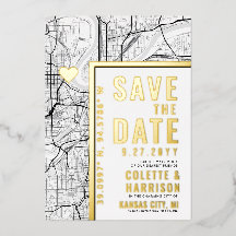 Localizador de amor de Kansas City | Boda Guardar 