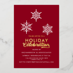 Invitación Con Relieve Metalizado Logotipo de fiesta corporativa de celebración de v