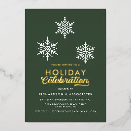 Invitación Con Relieve Metalizado Logotipo de fiesta corporativa de celebración de v