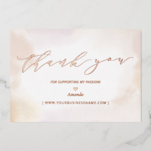 Invitación Con Relieve Metalizado Logotipo de Rosa Gold Business