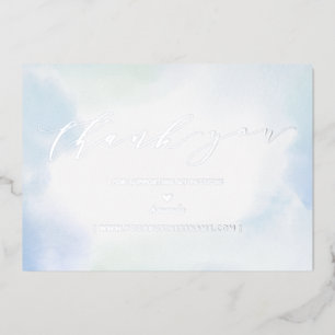 Invitación Con Relieve Metalizado Logotipo de Silver Business Gracias Paquete Insert